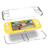 TSV Dockable Case Accessories Fit for Nintendo Switch Lite, Protective Cover with Tempered Glass Screen Protector, Thumb Grip Caps for Switch Lite Replacement, Anti-scratch, Clear