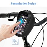 Bike Phone Mount Bag, TSV Bike Waterproof Front Frame Bag with Bicycle Accessories Sensitive Touch Screen Compatible with iPhone 11 12 Pro Max XR XS Samsung Note Plus Large Size